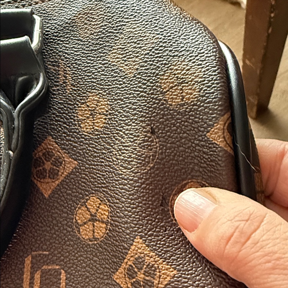 Brown Patterned Handbag - Picture 6 of 7